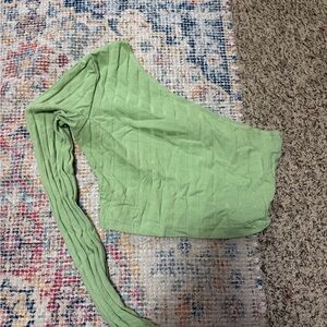 Green One-Shoulder Top